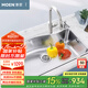 摩恩（MOEN）廚房水槽304不銹鋼水槽大單槽 廚房搭配兩出水抽拉龍頭套裝32511