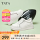 他她（TATA）厚底休閑板鞋女鞋輕便松糕鞋百搭小白鞋春季新款CYC01AM5 白/銀 37
