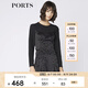 PORTS寶姿 新品女裝優(yōu)雅圓領(lǐng)提花魚尾下擺連衣裙SA9D004GFB012 黑色 L (8)