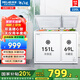 美菱（MeiLing）冰柜家用商用雙溫雙箱冰柜冷藏冷凍兩用大容量冰柜雙溫節(jié)能低噪斷電保護(hù)冰柜小冰柜商用 熱銷款 | 雙溫轉(zhuǎn)換 大冷凍 220L