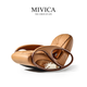 米維卡【新品】MIVICA輕奢實(shí)木真皮按摩躺椅休閑沙發(fā)懶人陽(yáng)臺(tái)搖搖椅K1 MIVICA真皮實(shí)木棕色按摩躺椅