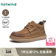 熱風(fēng)（Hotwind）休閑皮鞋男士2025年春季新款復(fù)古時(shí)尚高幫厚底輕質(zhì)休閑鞋男士皮鞋 02棕色 39