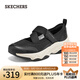 斯凱奇（Skechers）女鞋2025夏季新款漫月瑪麗珍透氣淺口單鞋厚底休閑鞋177602 黑色/BLK 36