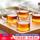 沉弗高硼硅玻璃茶杯耐熱帶把耐熱玻璃茶具功夫小茶杯水杯品茗杯玲瓏 帶把杯（裝）  120ml 2只