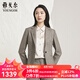雅戈爾套西上衣女毛料系列女西服更顯年輕簡潔大氣商場同款 咖色千鳥格 L 160/84A