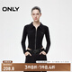 ONLY2025春季新款時(shí)尚辣妹風(fēng)正肩翻領(lǐng)長(zhǎng)袖開(kāi)衫T恤女|12517I001 H1Z 黑色 M (165) 84A