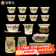 金鑲玉功夫茶具套裝羊脂玉瓷整套家用泡茶送人禮品盒高檔 山水清音