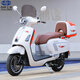 嘉鵬嘉陵工業(yè)布加迪賽戈125cc摩托車燃油踏板國四電噴復(fù)古整車可上牌 布加迪白橙 ABS款（送尾箱）