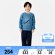 NIKE 3BRAND 耐克男女童衛(wèi)衣+褲子2件套冬季加絨保暖兒童衛(wèi)衣長(zhǎng)褲套裝 月光藍(lán) 120 /60 【建議身高110-116cm】