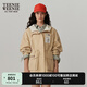 Teenie Weenie小熊女裝連帽外套春季戶外運(yùn)動(dòng)簡(jiǎn)約休閑時(shí)尚潮流夾克 卡其色 M (165)