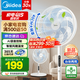 美的（Midea）電風(fēng)扇家用遠(yuǎn)距送風(fēng)遙控智能落地扇七葉智能感溫立式電扇宿舍臥室搖頭 【25年新品】升級AI聲控風(fēng)隨溫變款35AS