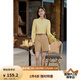 茵曼（INMAN）2025年春季女裝新款法式立領(lǐng)荷葉邊泡泡袖襯衫襯衣18236304 陽光黃 L