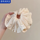 慕思語（MUSIYU）超仙大腸發(fā)圈女珍珠網(wǎng)紗發(fā)飾感2025新款法式大號頭花頭繩頭飾 3#奶白色  A09-302