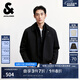 杰克·瓊斯（JACK&JONES）25年男裝秋季夾克男士拉鏈翻領(lǐng)短款外套男黑色針織休閑長(zhǎng)袖上衣 E43純黑色 S （170）