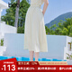 百圖betu女裝2025夏季新款半身裙高腰松緊腰顯瘦百搭A(yù)字裙子女2506T51 杏色 M