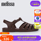 Melissa（梅麗莎）新款時(shí)尚編織女士簡(jiǎn)約通勤果凍羅馬涼鞋32408 棕色 39