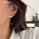 Lnieer999足銀蝴蝶耳釘藍(lán)色滴釉養(yǎng)耳洞耳環(huán)女2025新款小巧耳骨釘耳飾品 藍(lán)色蝴蝶耳釘【999足銀】