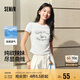 森馬（Semir）涼感T|短袖T恤女短款小狗夏2025小心機(jī)修身正肩上衣109325100020