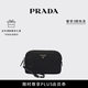 PRADA/普拉達【七夕禮物】女士金屬徽標(biāo)飾Re-Nylon小袋手拿包 黑色