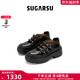 SugarSu酥履李蘭迪同款25年春季新款厚底增高瑪麗珍單皮鞋三條帶甜美復(fù)古 黑色 36