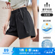 駱駝（CAMEL）冰感防曬速干透氣女針織運(yùn)動(dòng)短褲 C24BABLH023 幻影黑 XL