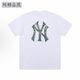 NY2025年NY夏季新款棉質(zhì)老花短袖男女滿(mǎn)印潮牌情侶時(shí)尚百搭寬松T恤 白色NY L