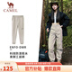 駱駝（CAMEL）運動休閑女褲子防潑水梭織束腳運動褲 J23CAVLR059 淡卡其 M