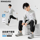 優(yōu)優(yōu)1點(diǎn)（Yoyo one）男童運(yùn)動(dòng)套裝秋季新款兒童戶外羽毛球訓(xùn)練速干衣大童籃球服2025秋 19578灰色+16276黑灰拼接 150 150cm