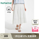 熱風(fēng)白色蛋糕裙2025年夏季新款女士溫柔蕾絲鏤空下擺半裙有內襯半身裙 04白色 XL