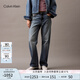 Calvin KleinJeans【復(fù)刻90系列】25春夏女士ck復(fù)古做舊直筒牛仔褲47B921G UQY-牛仔淺藍(lán) 27