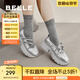 百麗（Belle）運動風(fēng)瑪麗珍鞋女商場同款芭蕾單鞋C1A1DCQ4 銀色 38 (240mm)