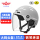 牧野嚴(yán)選（Mypick）大頭圍電動(dòng)車頭盔（60-66cm）國標(biāo)3C認(rèn)證摩托車半盔加大碼特大號(hào)男士夏季遮陽防曬電瓶車安全帽灰