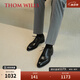 THOM WILLS皮鞋男三接頭商務(wù)正裝鞋夏季固特異手工真皮牛津鞋 黑色B075 38 /6碼