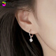 Jea.Pie精品2025新款鉑金耳墜P*T950閃鉆耳環(huán)女氣質(zhì)輕奢白金耳釘20 鉑金魔方耳扣