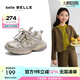 百麗（Belle）馬君妍同款星河軌跡復(fù)古時(shí)尚老爹鞋女商場同款休閑童鞋H8005A85 金色【馬君妍同款】 35 (225mm)