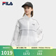 FILA 斐樂官方女士梭織外套2025夏新款時尚休閑簡約立領(lǐng)寬松上衣 云菇白-WT L 170/88A/L