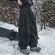 AWKA滑雪褲女款2025新款單板美式專業(yè)防水寬松滑雪服褲子冬束腳褲 黑色 BZK25 M