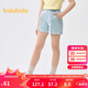 巴拉巴拉童裝兒童短褲女童2025夏裝牛仔休閑中大童褲子208225110002