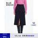 BLUE ERDOS半身裙女裝秋冬通勤簡(jiǎn)約口袋設(shè)計(jì)開(kāi)叉西裝半裙 黑 165/68A/M
