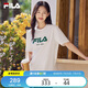 FILA 斐樂(lè)官方男女同款針織T恤2025年夏季純棉寬松休閑情侶短袖t恤