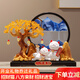 歐梵普（oufanpu）新中式發(fā)財(cái)樹招財(cái)貓擺件喬遷開業(yè)禮物新店辦公室客廳玄關(guān)流沙裝飾 八方來財(cái)-金色【青出于藍(lán)】 大尺寸更大氣-招財(cái)進(jìn)寶