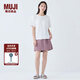 無印良品（MUJI）女式OBP再生尼龍裙褲褲子女款 短褲 休閑褲女裝25年夏季BE15CC5S 煙熏粉色 L （165/70A）