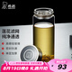 希諾（HEENOOR） 玻璃杯男士單層加厚大容量透明水杯商務(wù)辦公便攜帶蓋泡茶杯子 小熊杯蓋-帶濾網(wǎng)-大小適中 410ml