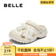 百麗（Belle）蝴蝶結(jié)公主風(fēng)洞洞鞋女2025夏新厚底增高包頭拖鞋B2654BT5 杏色 36 (230mm)