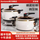 BAMBETEL班貝特德國品牌琺瑯搪瓷微壓湯鍋家用無涂層大容量雙耳燉煮鍋 月光白 2-6人用 7L大容量 26.5cm