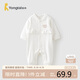 童泰（TONGTAI）嬰兒連體衣春秋女寶寶衣服外出哈衣爬服T41W0022-DS白色66cm