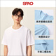 SPAO210g純棉圓領(lǐng)短款短袖T恤男女同款夏季新款舒適上衣SPDX25SD01XY 白 #純色 L