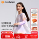 moodytiger【仙女家族】女童T恤輕薄涼感夏兒童防曬衣長(zhǎng)袖假兩件上衣親子裝 幻彩鳴橙【仙女T】 120 cm