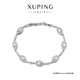 XUPING旭平首飾S1合金簡(jiǎn)約百搭手鏈?zhǔn)罪椛斩Y物送女士飾品 1號(hào)色白色 約17+2cm