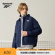 Reebok銳步官方24年新款男女同款休閑舒適夾棉夾克外套 24FRC215UGN2 藏藍(lán) L